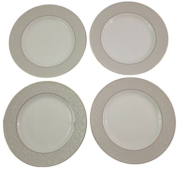 Mikasa PARCHMENT L3438 Fine China 8 ¼” Salad Luncheon Plates – Set of 4 - Picture 1 of 16